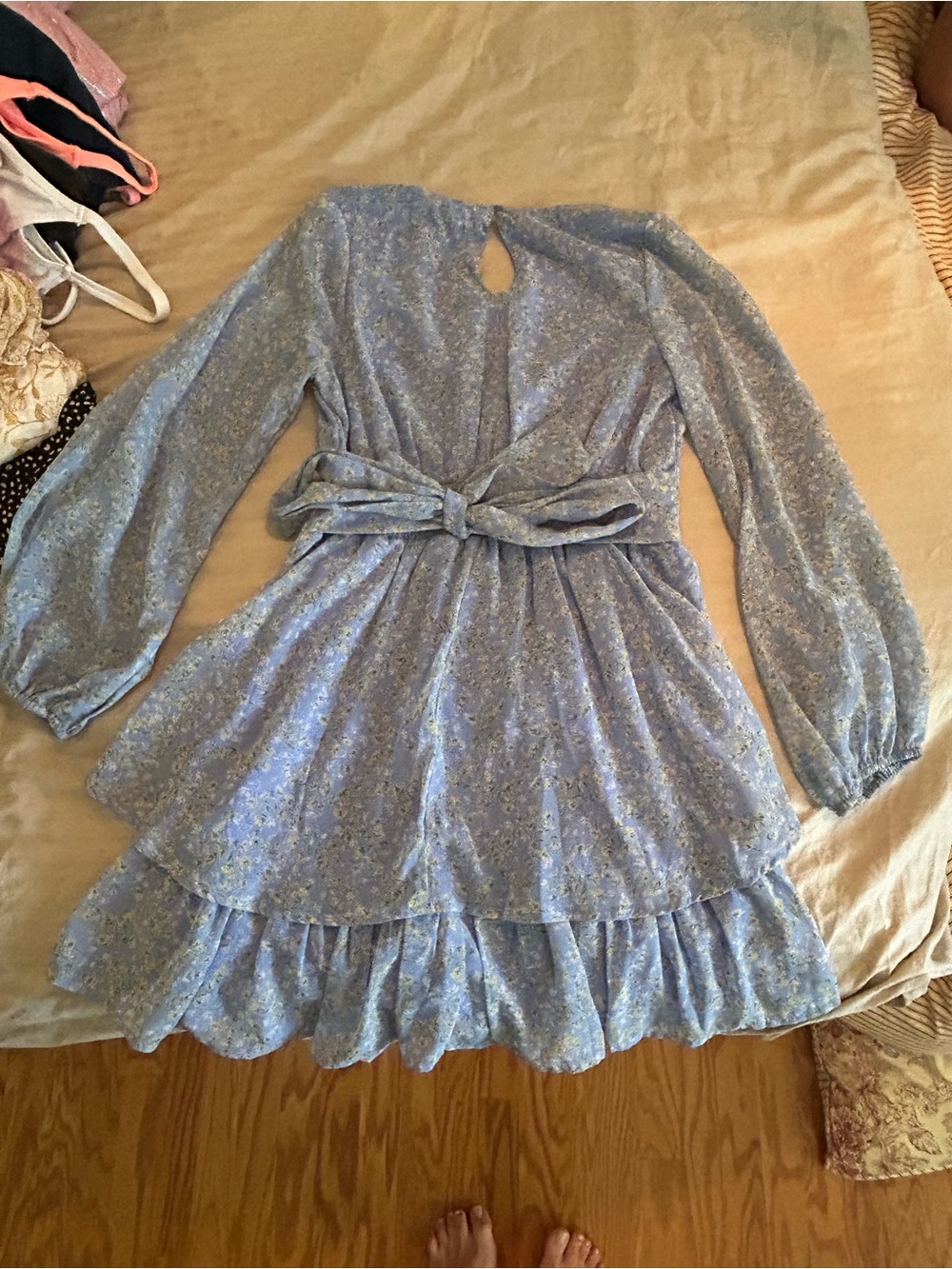 Light blue floral dress size large